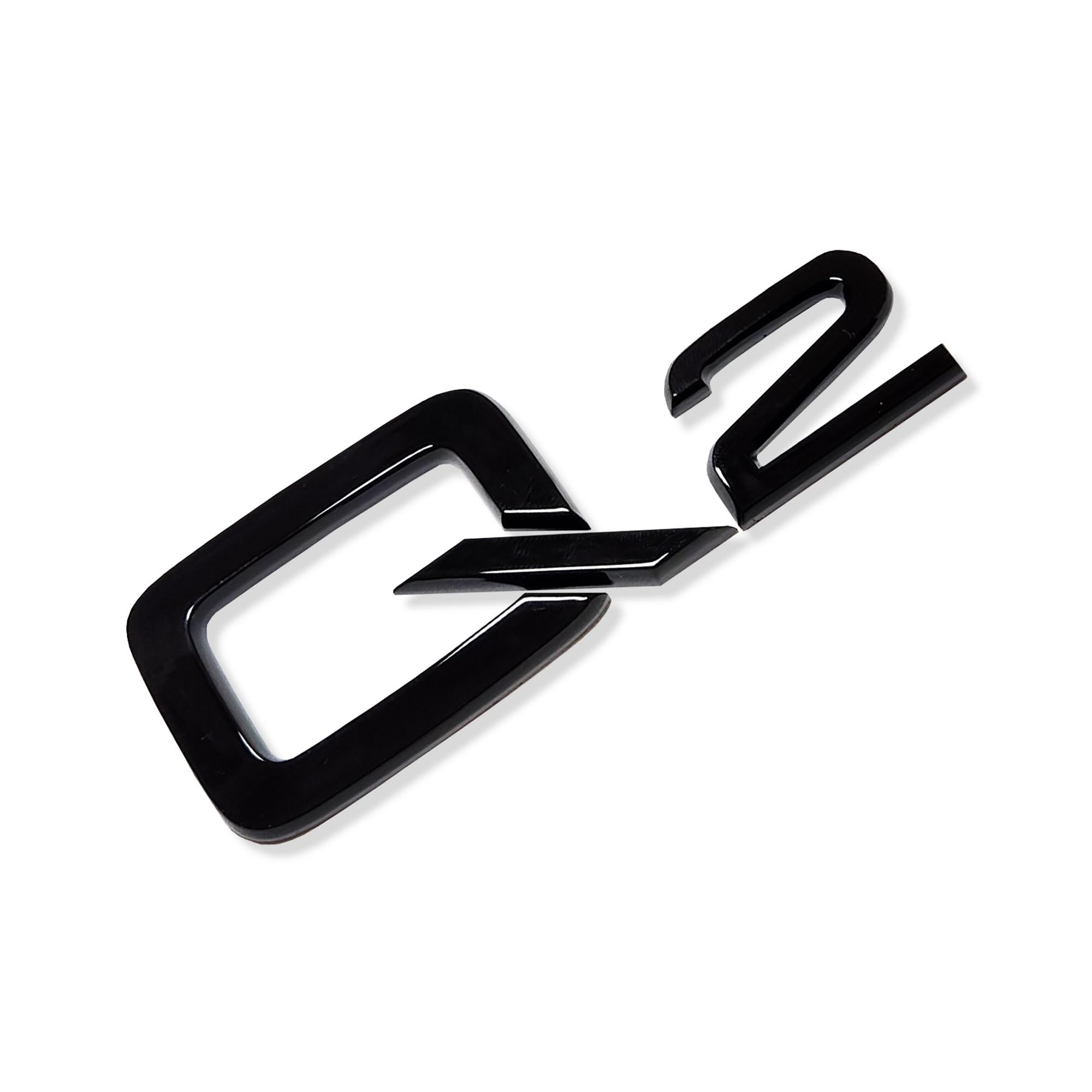 Q2 Nero Lucido Ala Badge Logo Emblema Adesivo Tuning