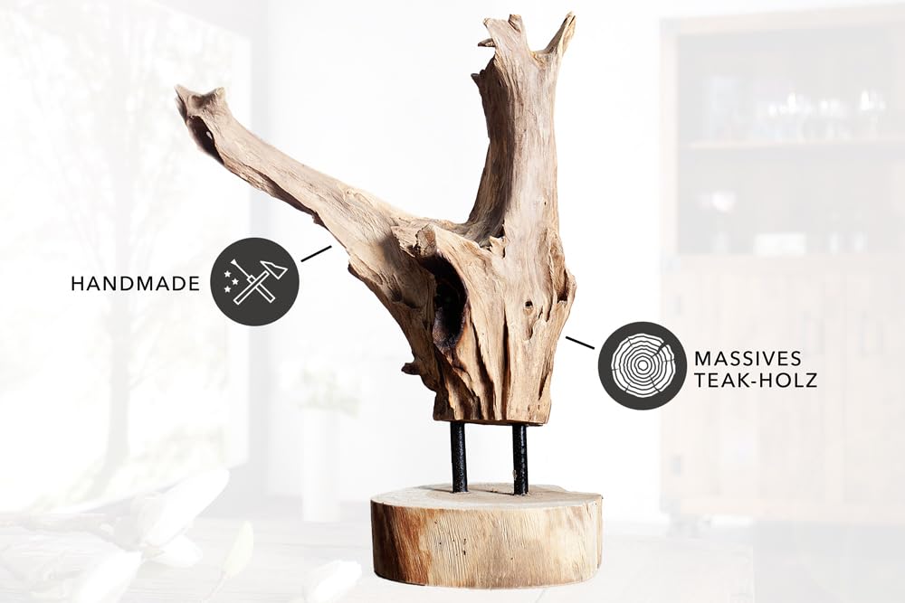 Ornament FLAME 20cm - natur - Teakholz handgefertigtes Unikat Strandfeeling
