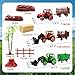 Kimicare 3 Pack Farm Toy Tractor with 40pcs Plastic Farm Animals Figurines and Fence Farm Playset, Farm Figures Farmer Vehicle Toy Truck with Trailer Birthday Gifts Christmas Stocking Stuffers