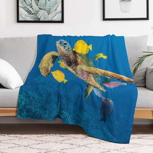Couverture douce tortue en polaire pour vos soirées cocooning - 3