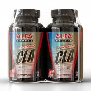 ALFA VITAMINS Maximum CLA 2000 mg – Conjugated Linoleic Acid Supplement for Active Lifestyles – 100 Softgels 2 Pack