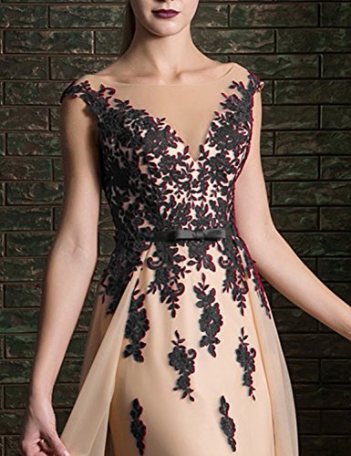 Lace Prom Dress For Girls Evening Party Gown Sweep Train Ev4293