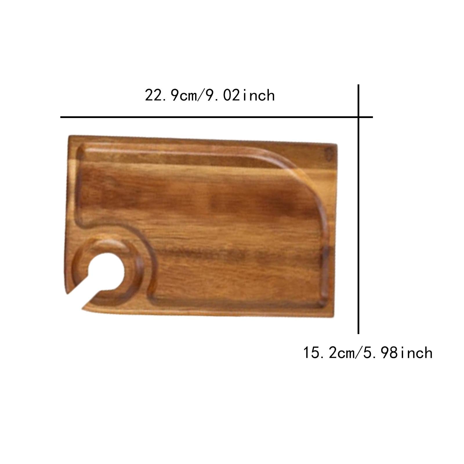 Bandeja de Madera para Servir con Soporte para Bebidas, Rectangular, para Aperitivos y quesos, Ideal para Fiestas, restaurantes, Snacks y Eventos. Bandeja versátil para Servir Snacks (rectan