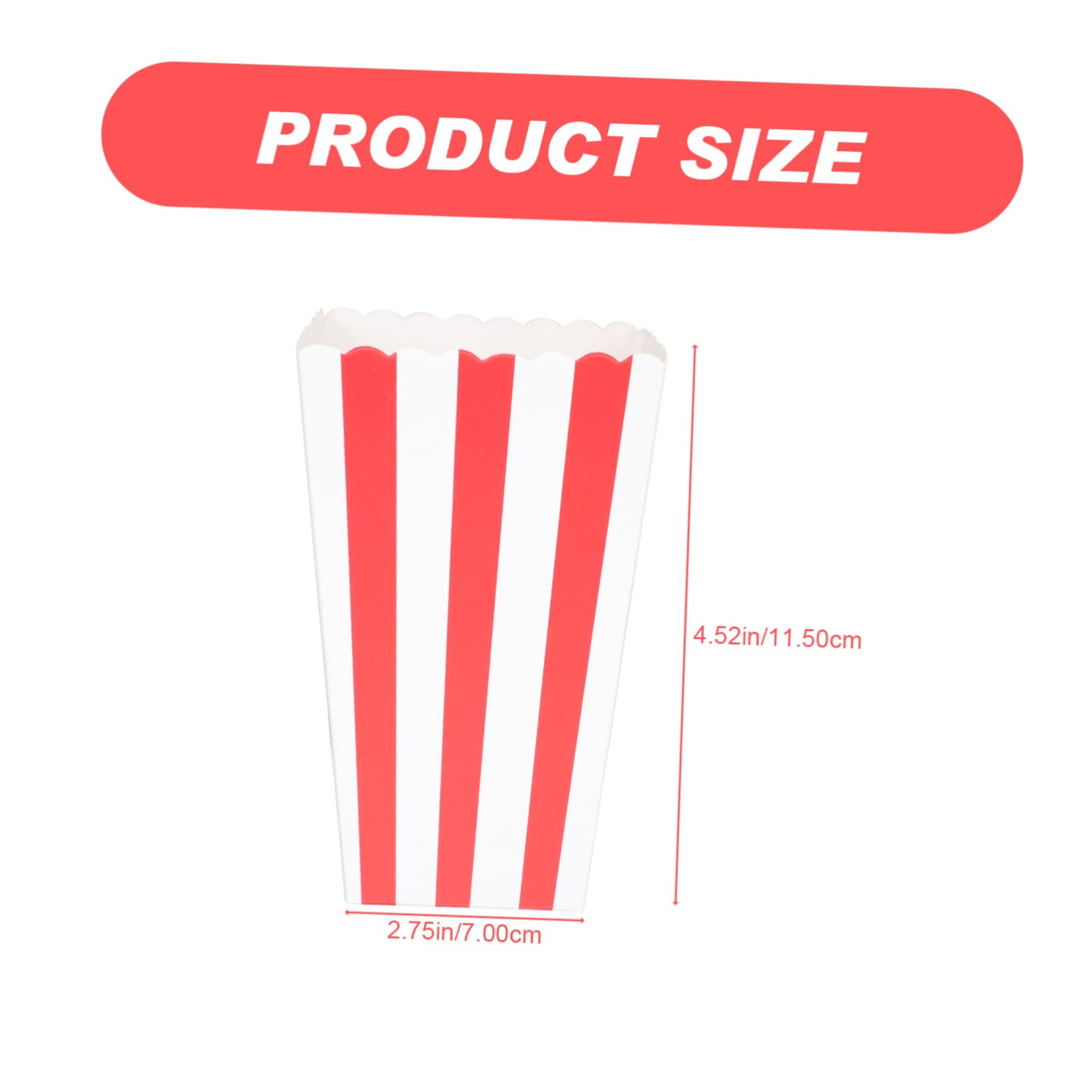Unomor Snack Containers Dividers 24pcs Popcorn Boxes Night Birthday Party Supplies French Fries Serving Tray