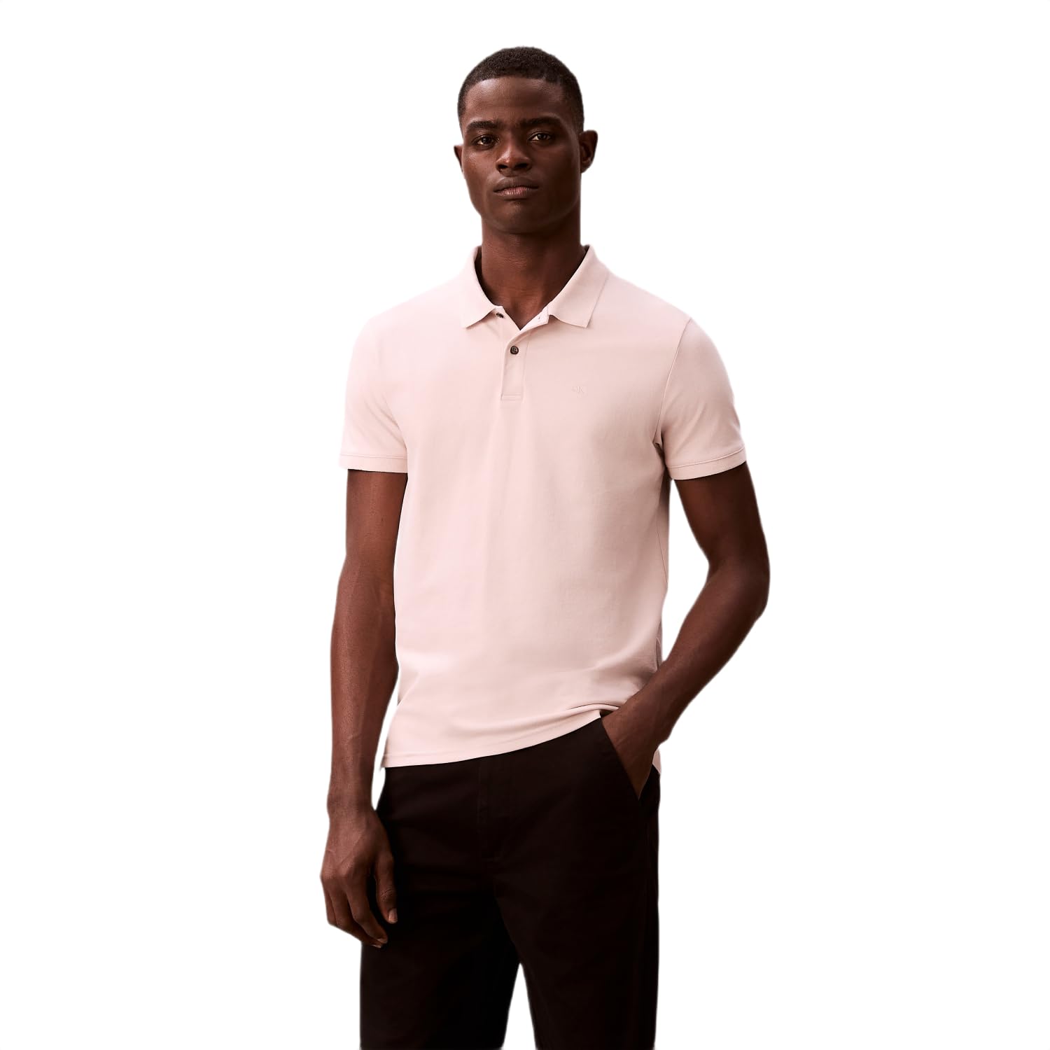 Calvin Klein Men's Short Sleeve Slim Refined Pique Polo