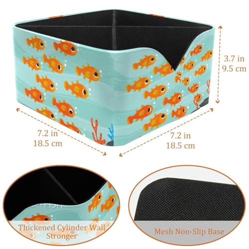 Rangement de bureau poisson sous-marin orange porte-crayons 4 compartiments