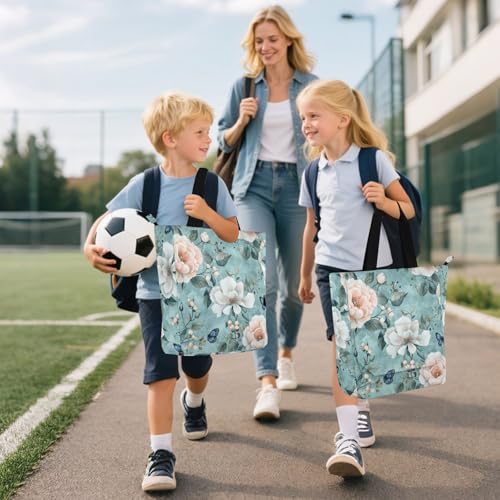 Bolsa de libros cómoda para niños con cremalleras para proteger los cuentos 6