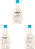 Aveeno Baby Daily Care Bagnetto Corpo e Capelli 3x250 ml, Bagnoschiuma bambini per una detersione delicata della pelle sensibile, Bagnoschiuma neonato e shampoo bambini con Avena