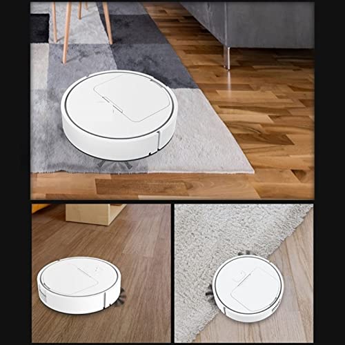 Robot aspirador con potencia de succión constante, diseño blanco y batería de larga duración 4