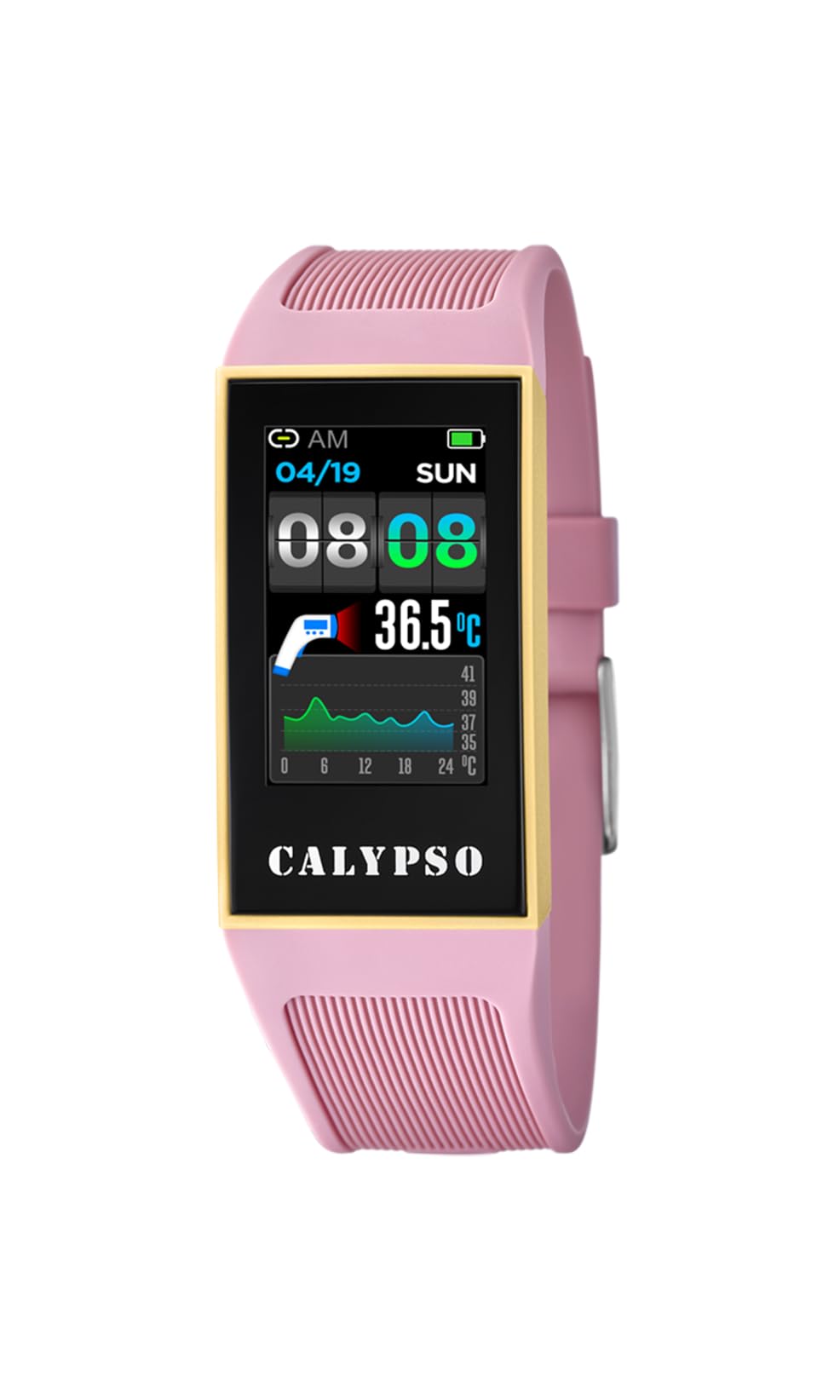 Calypso Smartime K8502/1 Digital Quartz Watch with pink strap