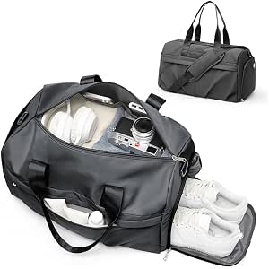 Amazon.com | Gym Bag for Women Men with Shoe Compartment, Sport Duffel ...