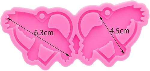 Miniatura 2 de Kit de 103 moldes de resina de aretes de corazón, 3 pares de moldes de resina de silicona, moldes de fundición de resina epoxi para mujer, aretes,