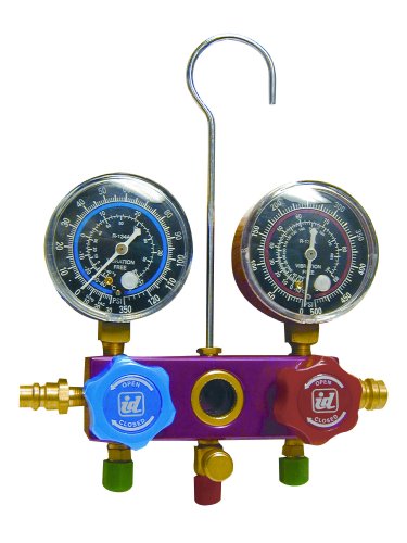InterDynamics MG-134HD R-134a - Juego de manómetros de Aire Acondicionado Profesional, Paquete de 1