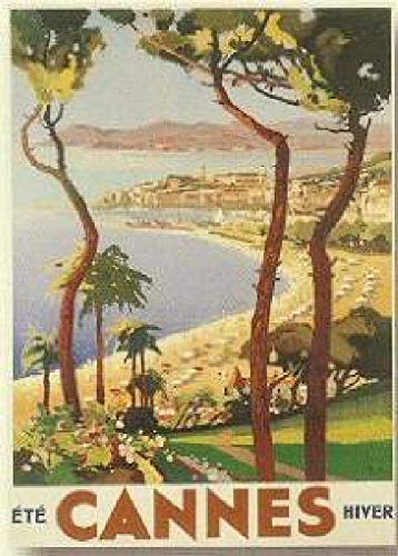 Inga French Vintage Metal Sign Retro Poster Coastline Cannes Beach Funny Tin Sign 8x12 inch