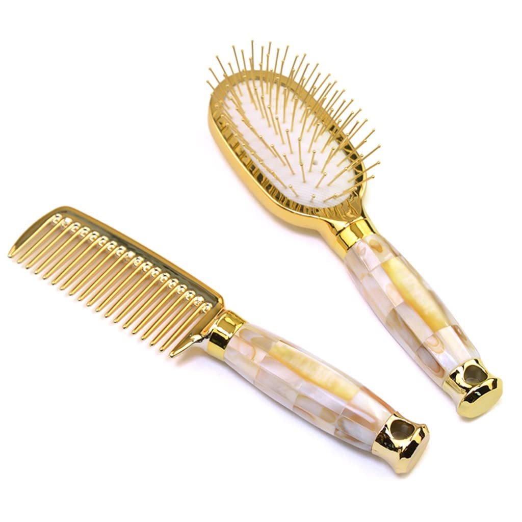 Copper Needle Airbag Massage Comb Shell Mini Air Cushion Flat Gift Box Set