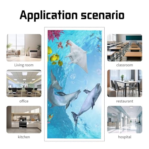 Image of Fluorescent Light Cover for Classroom - 2 Pcs marine life Magnetic Fluorescent Light Covers, Ceiling Light Covers Shade Panel Coverings for Office Classroom Home Drop Ceiling, 4 x 2 Feet