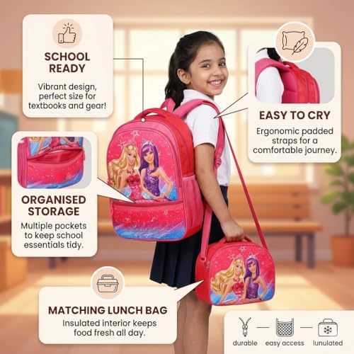 Image of Stylbase Waterproof School Bag with lunch bag combo for Boys and Girls Kids Bag with tiffin cover - Backpack Bag for Travelling for 5-7 Years 15 Inches
