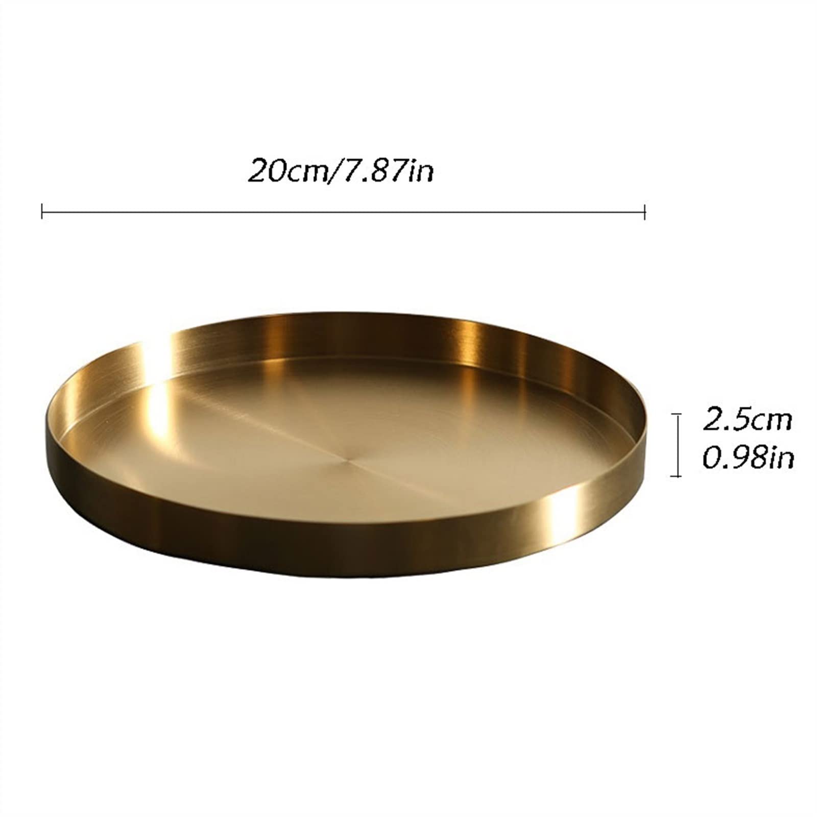 Bandeja Bandeja Circular Sencilla y práctica, Bandeja de Almacenamiento Multifuncional, for exhibición Joyas, Adornos Escritorio, Decorativa Bandejas para Servir Comida(S)