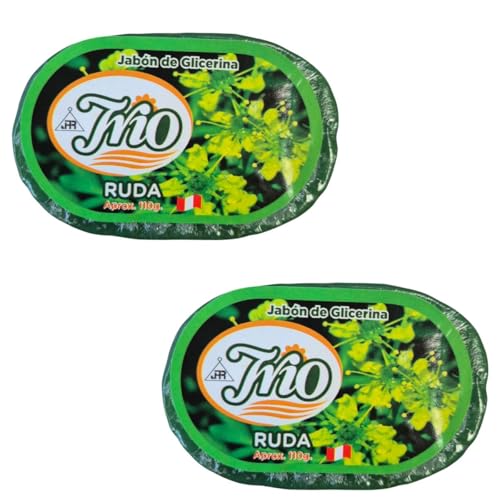 Jabón Esotérico de Ruda 100 g Pack de 2 – Protección y Energía Positiva – A Base de Glicerina – Origen Peruano