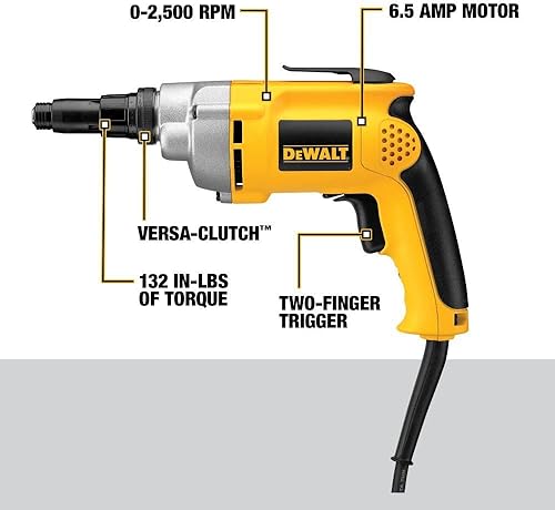 Miniatura 5 de DEWALT Pistola de tornillo para paneles de yeso, 6.5 amperios (DW268)