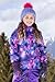 Mountain Warehouse Snowdrop Printed Kids Winter Ski Jacket-Waterproof Dark Purple 3-4T