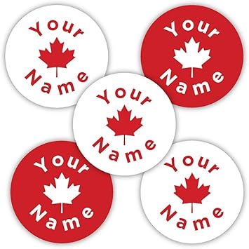 30 Round Personalized Waterproof Custom Name Labels (Canada ...