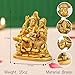 LOVENSPIRE Brass Shiv Parivar Idol Statue Hindu God Shiva Parvati Ganesha Kartikeya Nandi Family Murti Sculpture - Pooja Home Temple Mandir Decor - Decorative Showpiece Housewarming Gift (3.7 Inches)