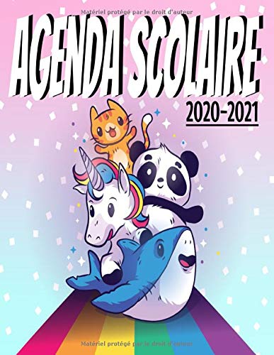 Télécharger Agenda Scolaire 2020-2021: Agenda Scolaire 2020 2021 licorne chat requin panda | Agenda Primaire col Gratuit