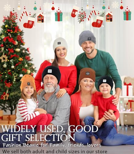 Image of KMOLY Beanie Hat for Men Women 3 Packs, Thick Knit Winter Hat Soft Cuffed Beanies Bulk Skull Cap Unisex Slouchy Ski Watch Cap