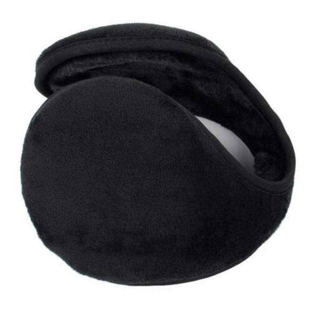 Lankater Unisex Black Ear Muffs Winter Ear Warmers Plush Earmuffs For Adults, Outdoor Enthusiasts