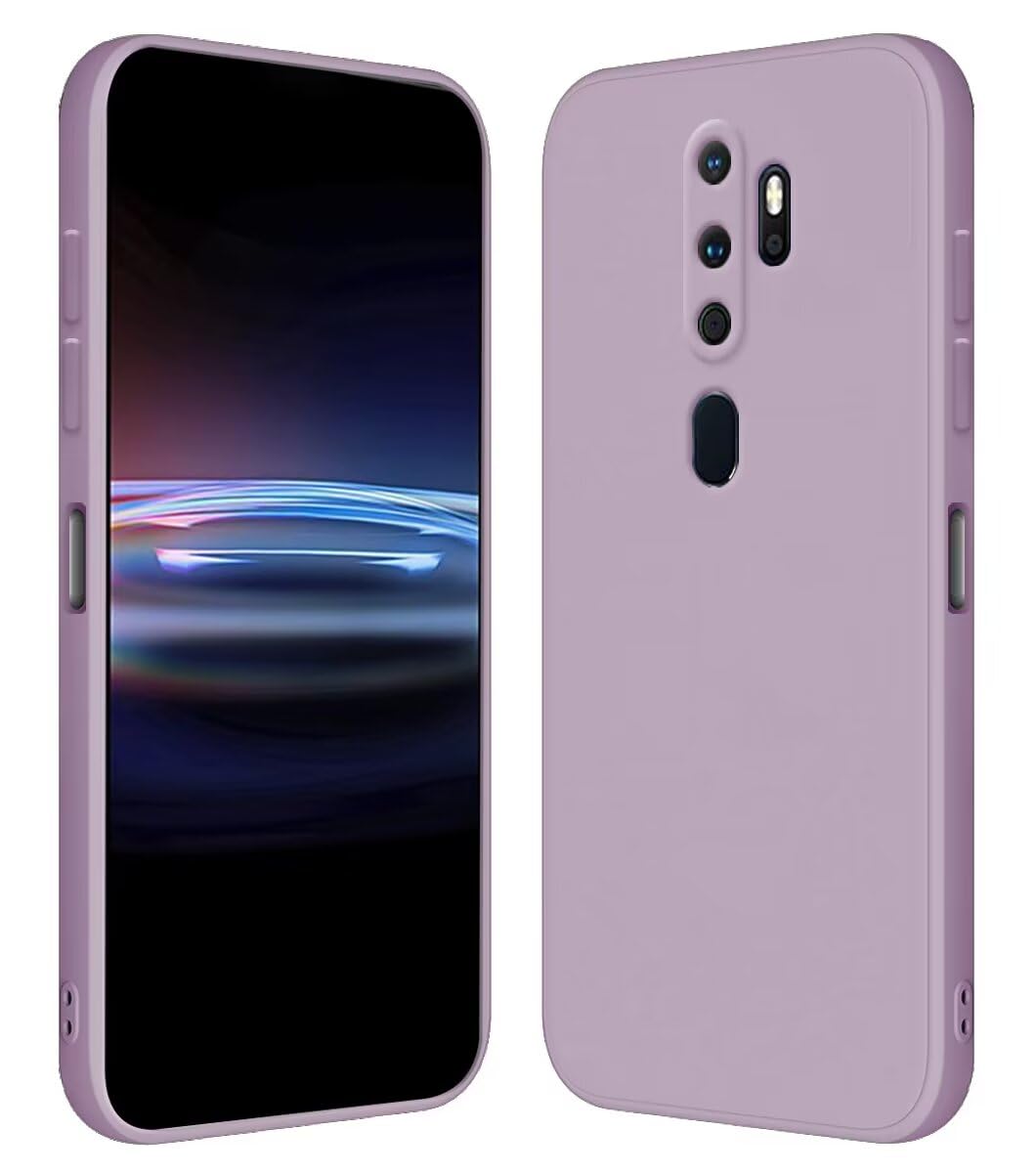 HONLEN Custodia per OPPO A9 2020 / OPPO A5 2020 (6.5 Inches), Cover Morbida in Silicone TPU, Design del Telaio Galvanico - Viola