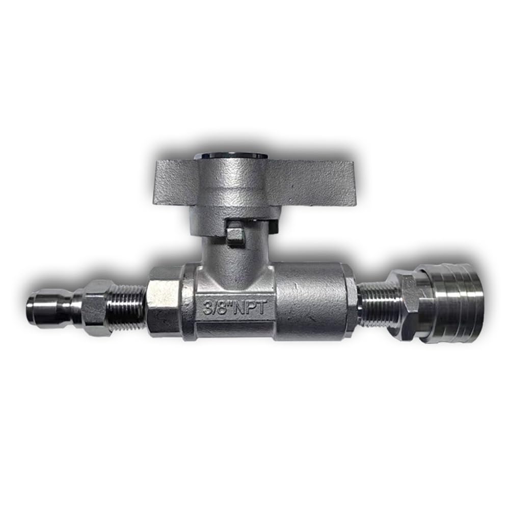 Littimoon Ball Valve Pressure Washer, 3/8Inch Quick Connect Ball Valve for Power Washer Hose, High Pressure Ball Valve, 5000 PSI