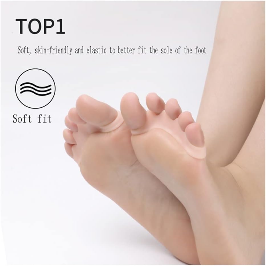 Toe Straightener,Toe Separators for Overlapping Toes,Gel Silicone Straightener Corrector,Spreader Spacers Hallux Valgus and Crooked Toes