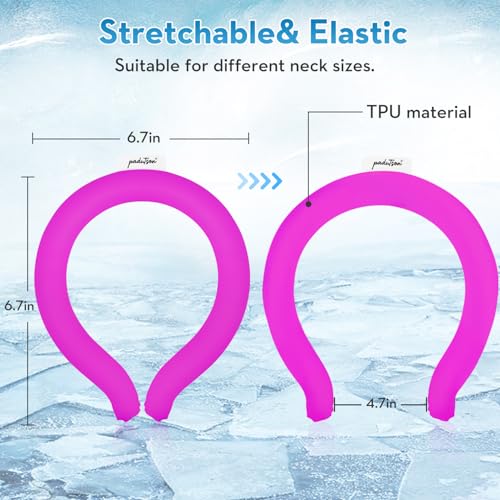 Image of 2PCS Neck CoolingTube, Reusable Ice Coolers Wearable Body CoolingProducts, Neck Coolers for HotWeather (Pink*2)