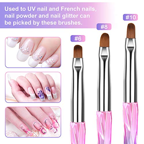 image for UV Gel Nail Brush, iBealous 7PCS Poly Extension Nail Art Tips Builder 