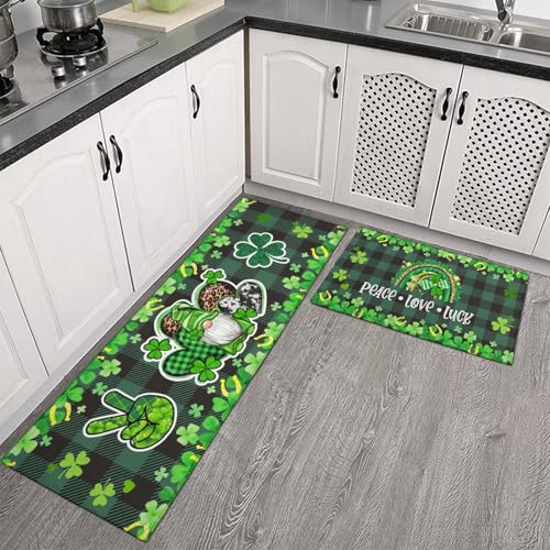 50% Off St Patrick's Day Kitchen Rug Set - 2 Non-Slip Mats $9.99