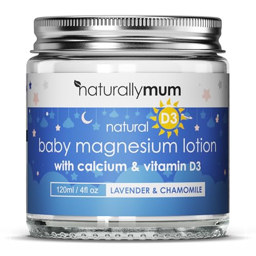 Image of Baby Magnesium Lotion with Calcium & Vitamin D | Support for Sleep, Heart, Bone, Nerve, Gut and Muscle Health | Alternative to Melatonin | Lavender & Chamomile 4.2 fl oz
