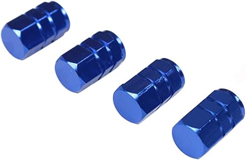 Tapones de válvula de aire de aluminio, 4 unidades, para camión, coche, bicicleta, color negro