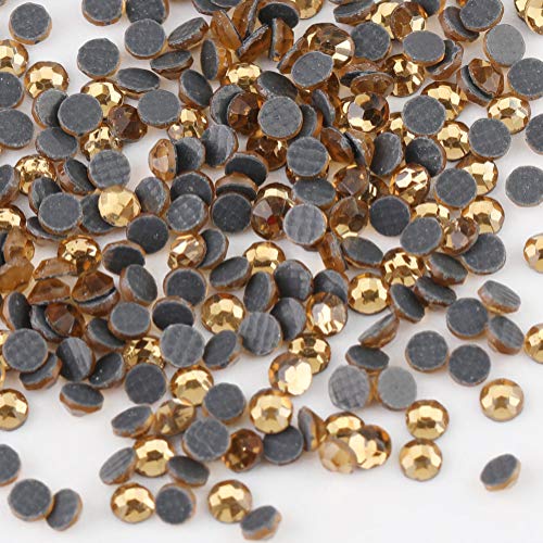 Crystal Hotfix Rhinestone,Machine Cut Stone 1440pcs/pkg (lt Colorado Topaz,SS16/4mm), SS16/4mm/1440pcs