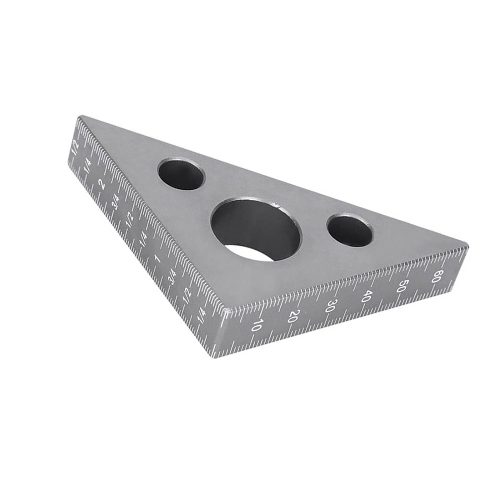 Righello Triangolare Professionale in Lega di Alluminio, Strumento di misurazione ad Angolo retto di precisione da 45° a 90°.