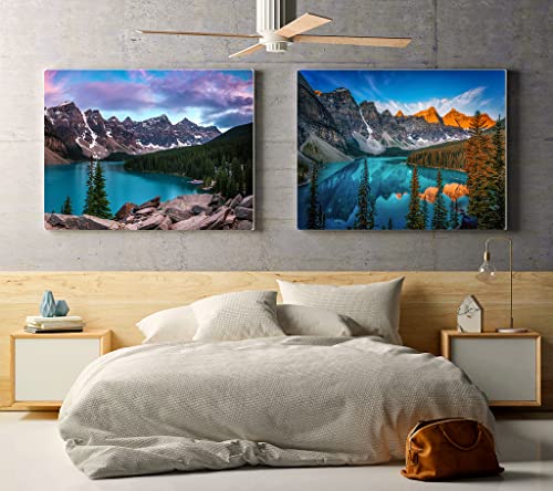 2 Pack 1000 Pieces Moraine Lake Landscape & Sunset Banff National Park Puzzle, Canada Jigsaw Puzzles for Adults 1000 Pieces and up, Sunset Puzzle Gifts for Women & Mom - Thumbnail 4