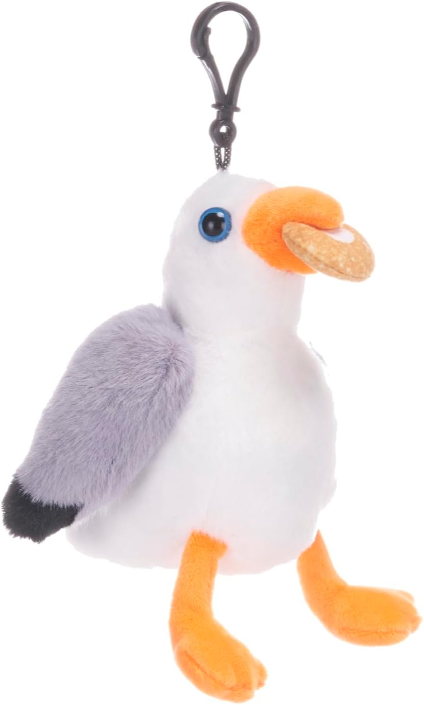 5"/13CM STEVEN THE SEAGULL WITH DOUGHNUT BAG CLIP, Suitable from 12 months+