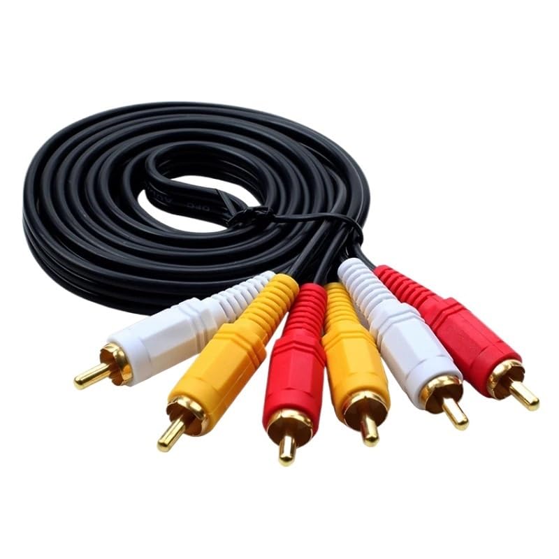 3 R/*C*A to 3 R/*C*A Composite Audio Video AV Cable Cord Male to Male Plug TV DVD Cameras 20m(15m)