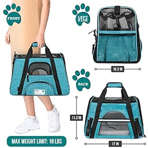 PetAmi Airline Approved Pet Carrier for Cat, Soft Sided Dog Carrier for Small Dog, Cat Travel Supplies Accessories Indoor Cat, Ventilated Pet Carrying Bag Medium Large Kitten Puppy, Small Heather Blue PetAmi Airline Approved Pet Carrier for Cat Soft Sided Dog Carrier for Small Dog Cat Travel Supplies Accessories Indoor Cat Ventilated Pet Carrying Bag Medium Large Kitten Puppy Small Heather Blue