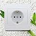 Mayata 1pcs Wall Panel Power Socket Plug Grounded 16A French Standard Electrical Outlet 86mm 86mm