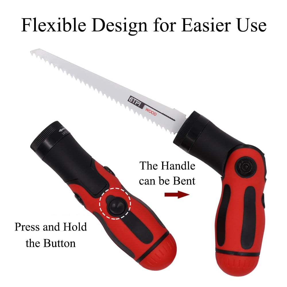 Accessoires pour scie sabre, kit d'outils de coupe manuelle du bois, multifonction, poignée de rechange pour bois, métal, plastique, plaque de plâtre (C)