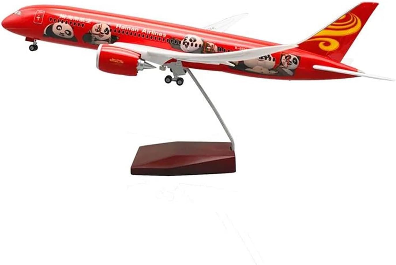 43cm for B787 Hainan Airlines Panda 787 Resin Collector's Showcase Gift Enthusiasts Hobby Playgame Kit(with Light)