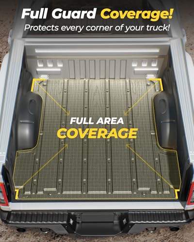 Image of 3W Truck Bed Mat for 2019-2025 2026 Chevrolet Chevy Silverado 1500 /GMC Sierra 1500 (Only Fit 5.8FT Bed), Bed Liner for Chevy Silverado GMC Sierra 1500, Not Fit Optional CarbonPro Bed