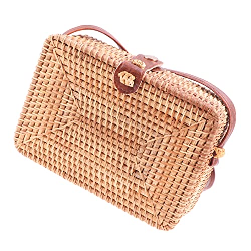 Sac bandoulière carré en rotin pour vos sorties estivales et balades