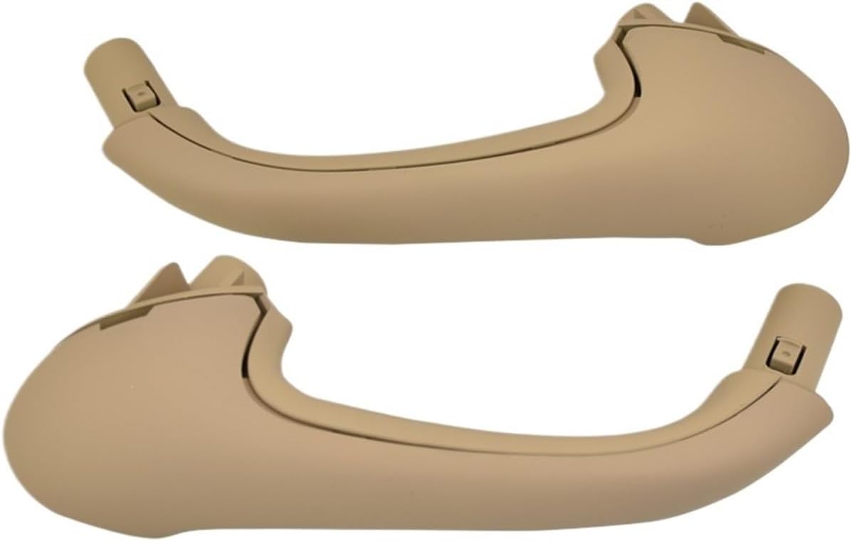 Car Front Left + Right Inner Door Pull Handle Cover Set Auto Interior Accessories Compatible With Mercedes Benz C Class W203 2000-2007(Beige Left Right)